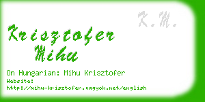 krisztofer mihu business card